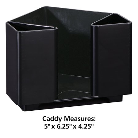 Hoffmaster 5" x 6.25" x 4.25" Black Napkins Bar Caddy BSK2113